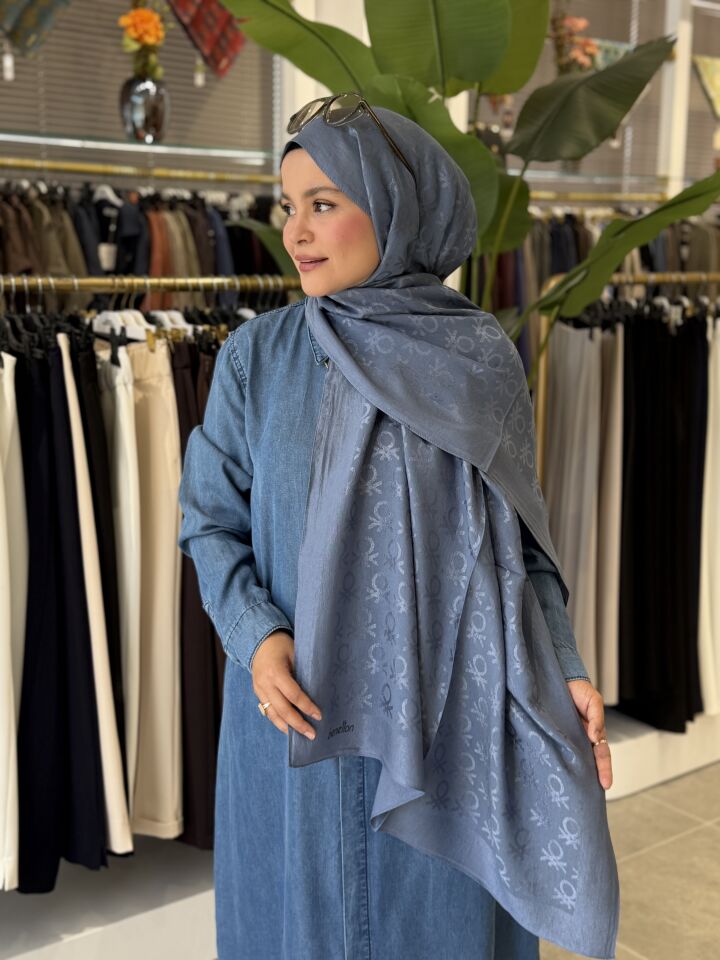 BENETTON LYOCELL ŞAL İNDİGO