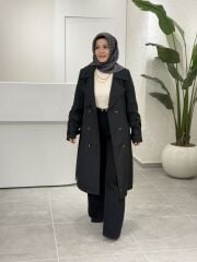 ESRA DAĞLIOĞLU TRENÇKOT SİYAH