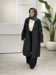 ESRA DAĞLIOĞLU TRENÇKOT SİYAH
