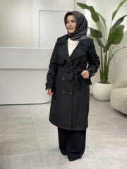 ESRA DAĞLIOĞLU TRENÇKOT SİYAH