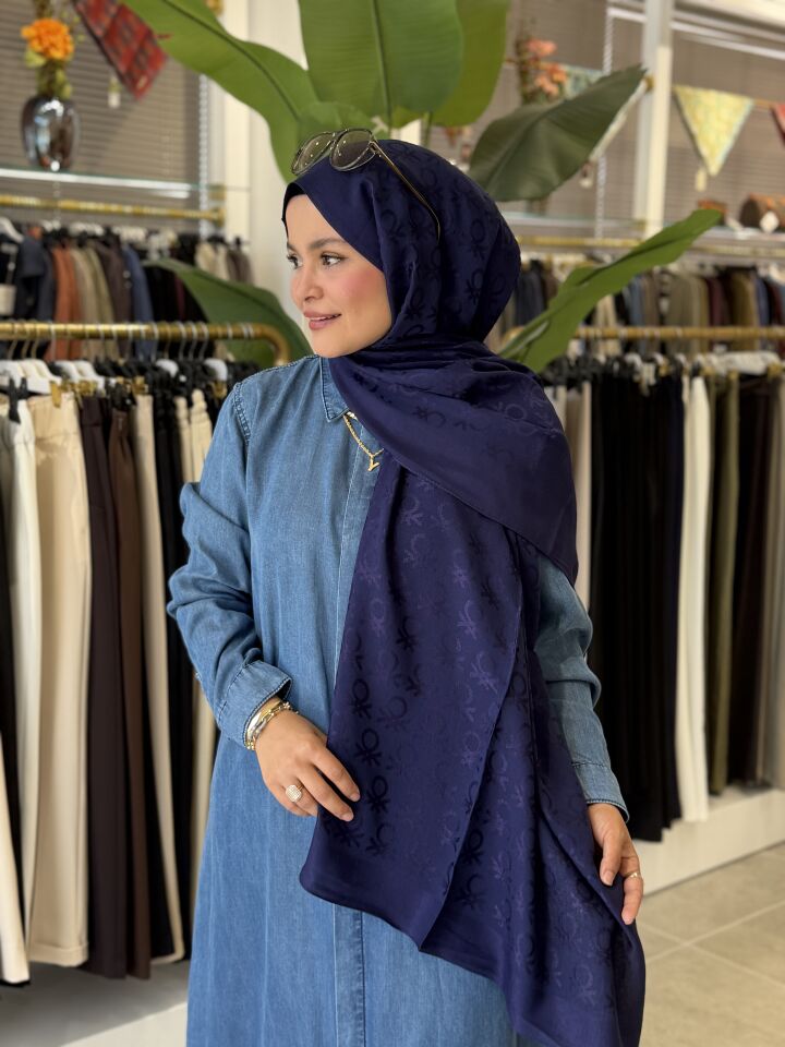 BENETTON LYOCELL ŞAL LACİVERT