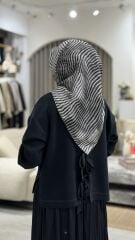 TIĞ TRİKO SATEN KURDELA DETAYLI ETEKLİ TAKIM SİYAH