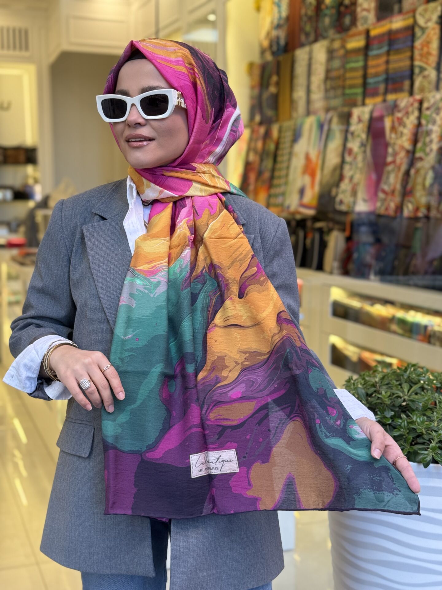 LA BOUTİQUE YAZ SERİNLİĞİ ŞAL 70X190