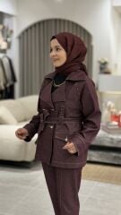 YAQA DENİM CEKET BORDO