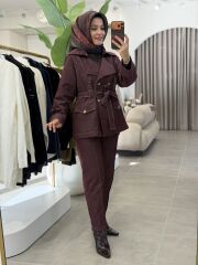 YAQA DENİM CEKET BORDO