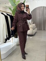 YAQA DENİM CEKET BORDO