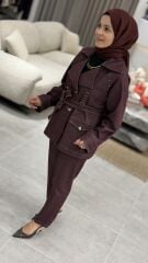 YAQA DENİM HAVUÇ PANTOLON BORDO