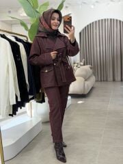 YAQA DENİM HAVUÇ PANTOLON BORDO