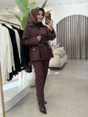 YAQA DENİM HAVUÇ PANTOLON BORDO