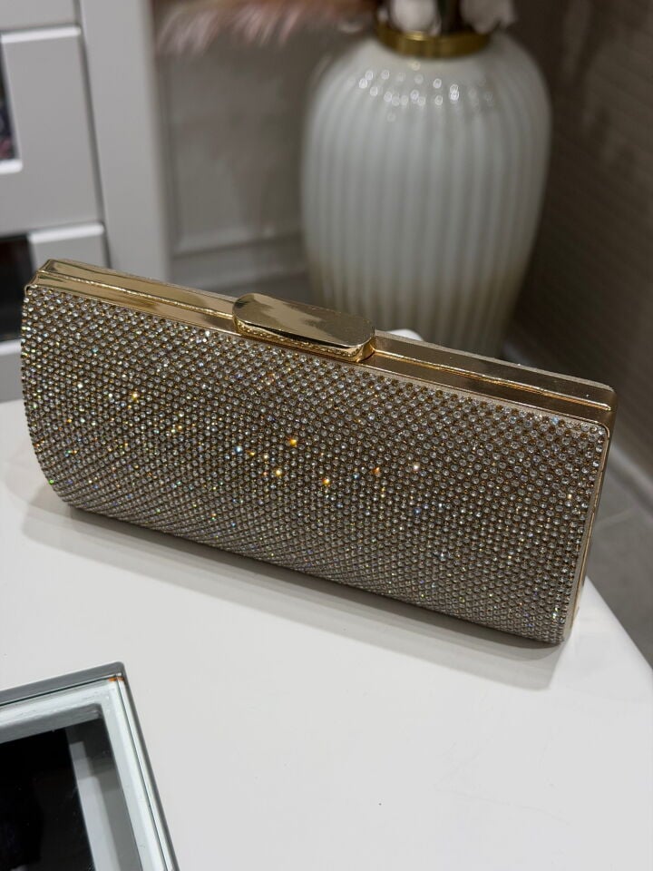 LA BOUTİQUE TAŞ PAYET GOLD ÇANTA