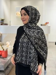 ARMANDA İTHAL VUAL ŞAL SİYAH BEYAZ