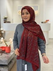 ARMANDA İTHAL VUAL ŞAL BORDO GRİ