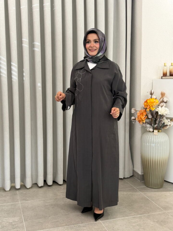 ARMİNE TREND YAKA DETAYLI GİY-ÇIK ANTRASİT