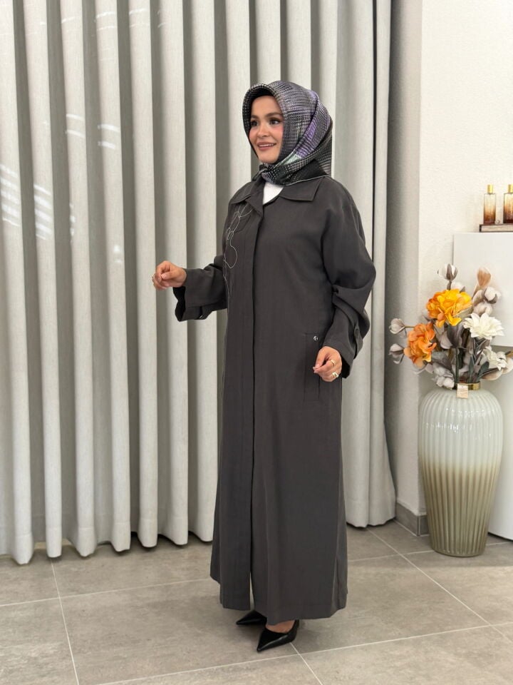 ARMİNE TREND YAKA DETAYLI GİY-ÇIK ANTRASİT
