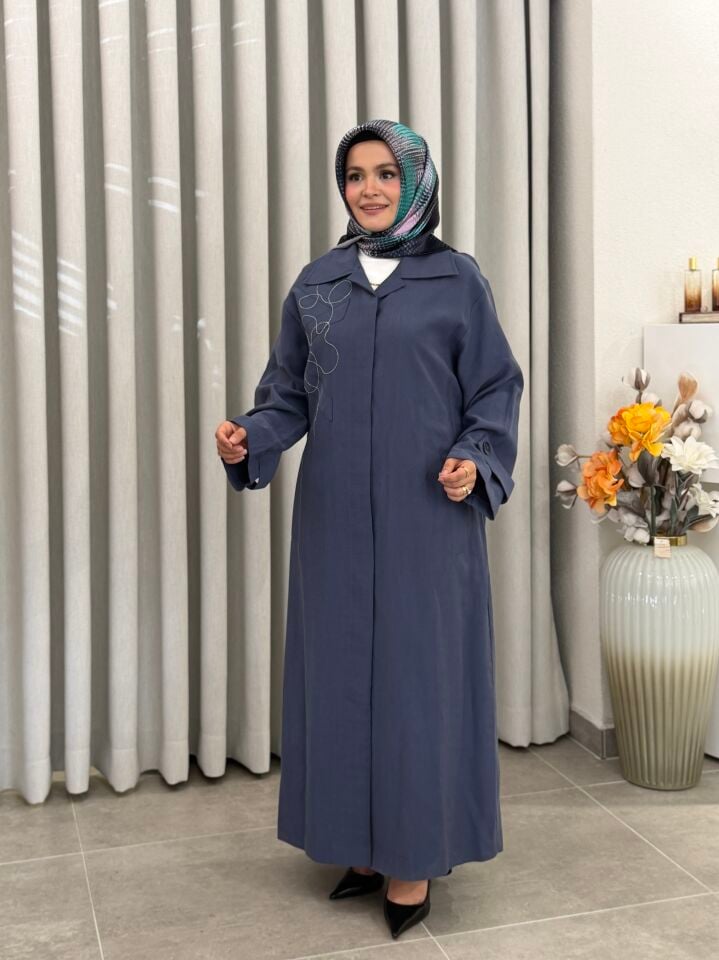 ARMİNE TREND YAKA DETAYLI GİY-ÇIK İNDİGO