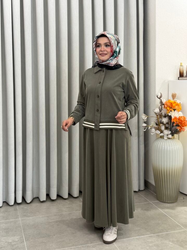 ARMİNE TREND OYSHO ETEKLİ TAKIM HAKİ