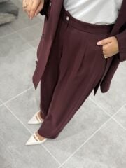 TIĞ TRİKO CUPRA CEKETLİ TAKIM BORDO