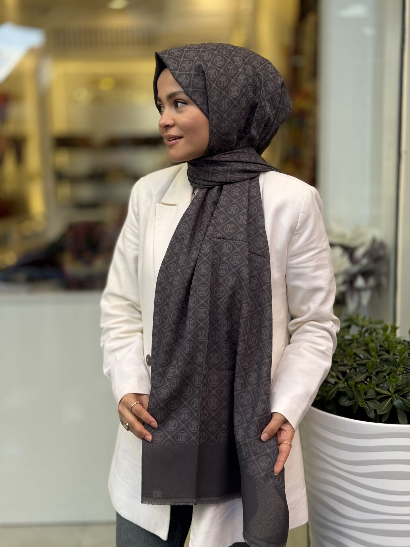 PİERRE CARDİN ELEGANCE MONOGRAM ŞAL
