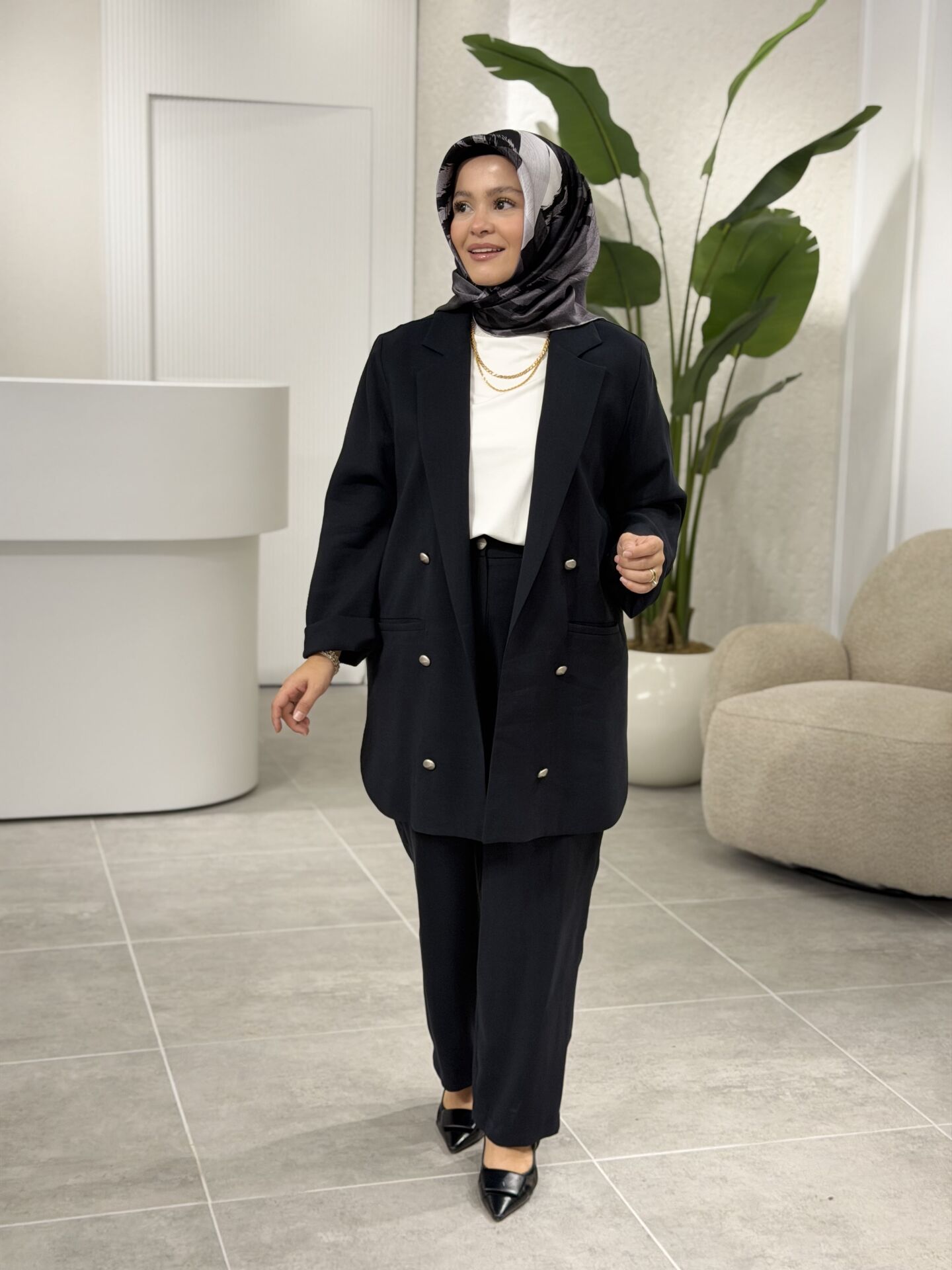 TIĞ TRİKO CUPRA CEKETLİ TAKIM SİYAH