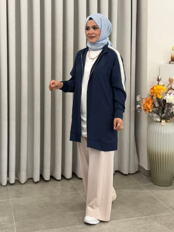 ARMİNE TENCEL KUMAŞ SPOR GİY-ÇIK LACİVERT