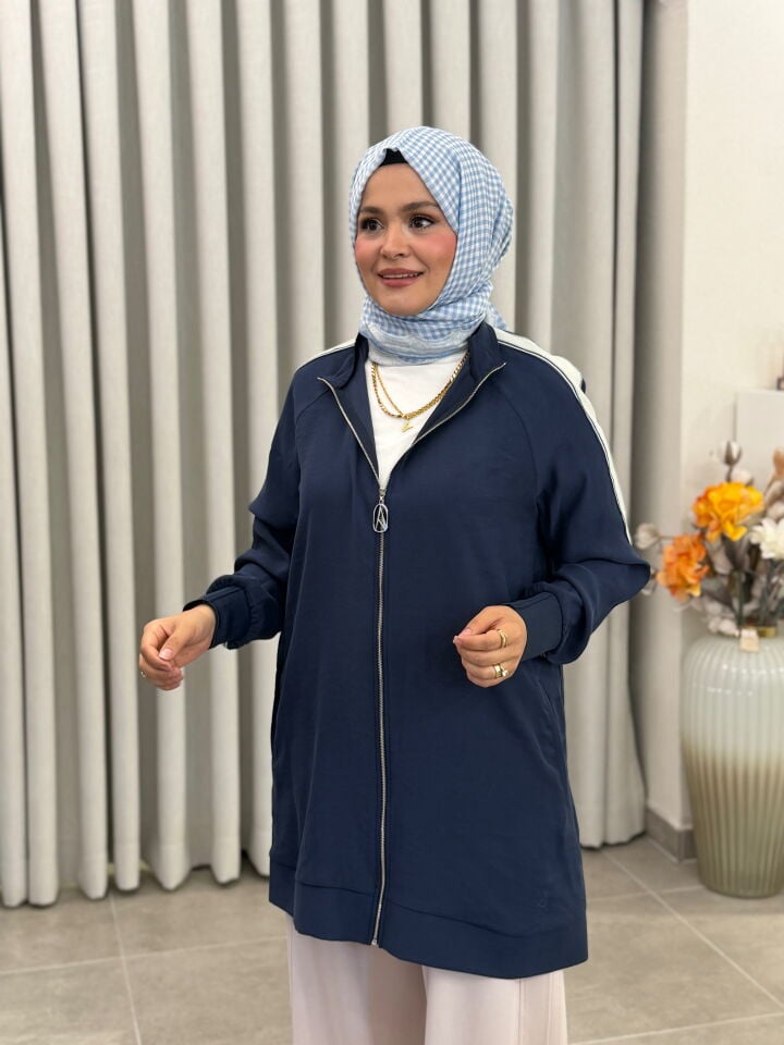 ARMİNE TENCEL KUMAŞ SPOR GİY-ÇIK LACİVERT