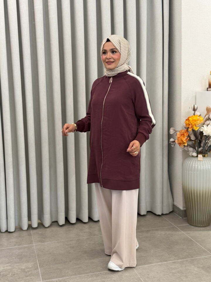 ARMİNE TENCEL KUMAŞ SPOR GİY-ÇIK VİŞNE