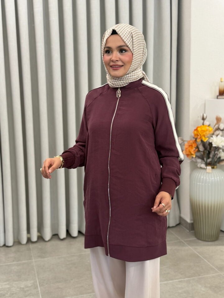 ARMİNE TENCEL KUMAŞ SPOR GİY-ÇIK VİŞNE