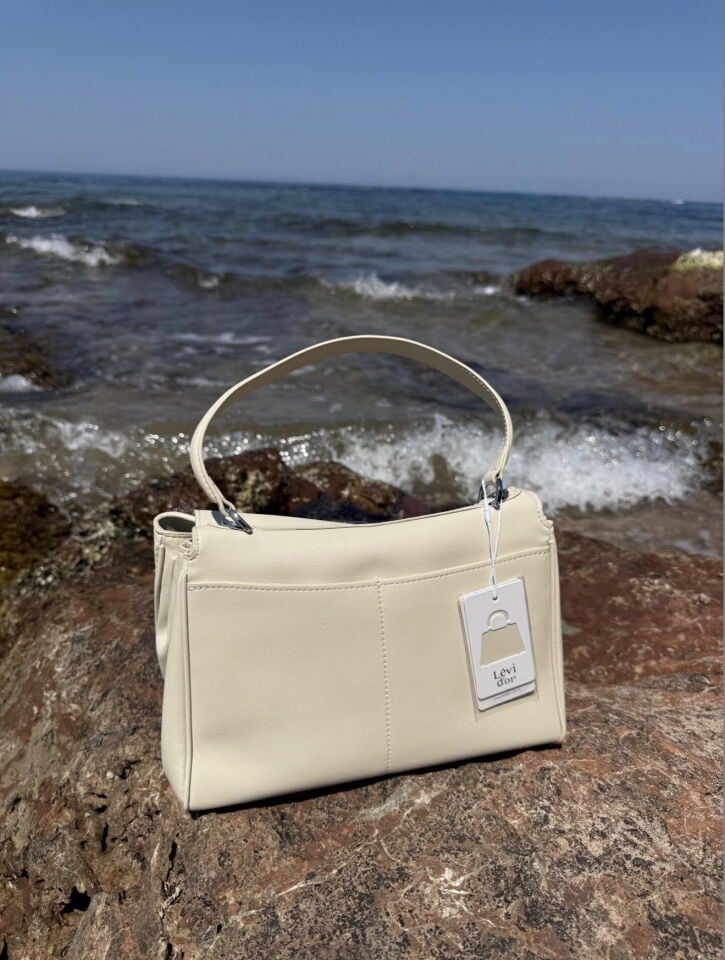 LEVİDOR İTHAL DERİ ÇANTA  BEJ