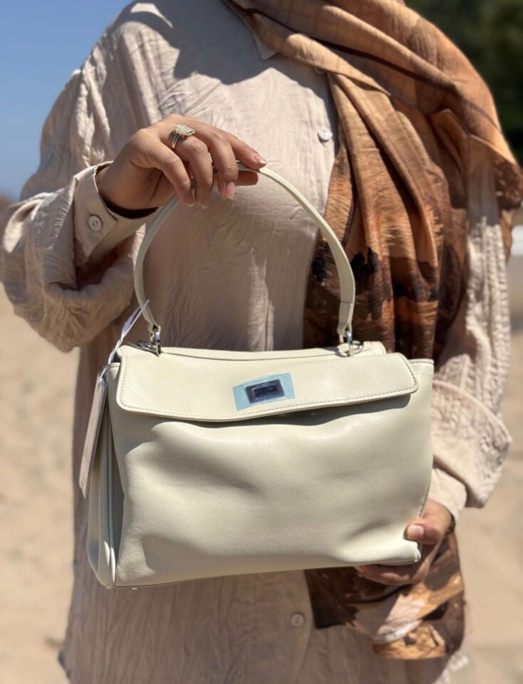 LEVİDOR İTHAL DERİ ÇANTA  BEJ