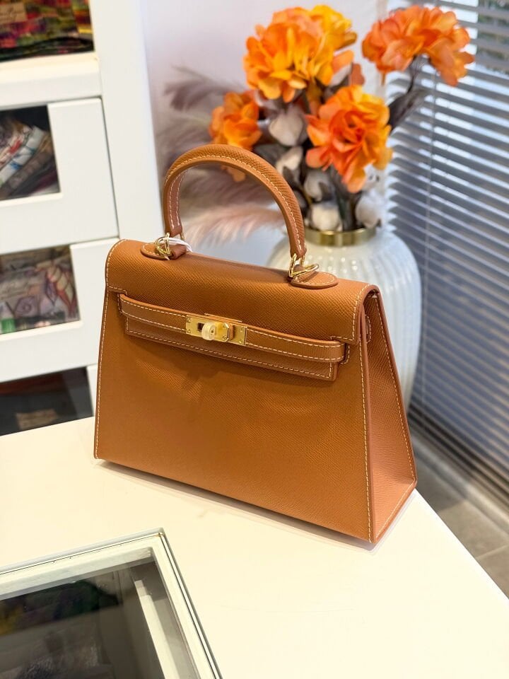 LEVİDOR İTHAL DERİ ÇANTA KAHVE