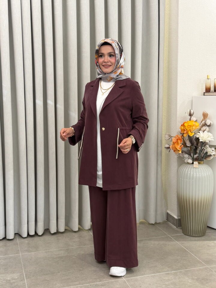 AVENNA OYSHO CEKETLİ PANTALONLU TAKIM MÜRDÜM