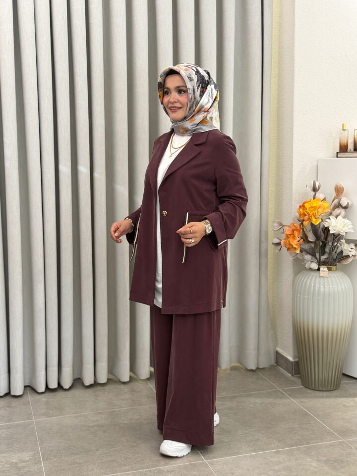 AVENNA OYSHO CEKETLİ PANTALONLU TAKIM MÜRDÜM