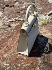 LEVİDOR İTHAL DERİ ÇANTA BEJ