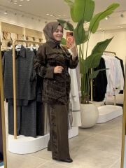 TIĞ TRİKO CUPRA NUBUK TAKIM KAHVE