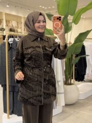 TIĞ TRİKO CUPRA NUBUK TAKIM KAHVE