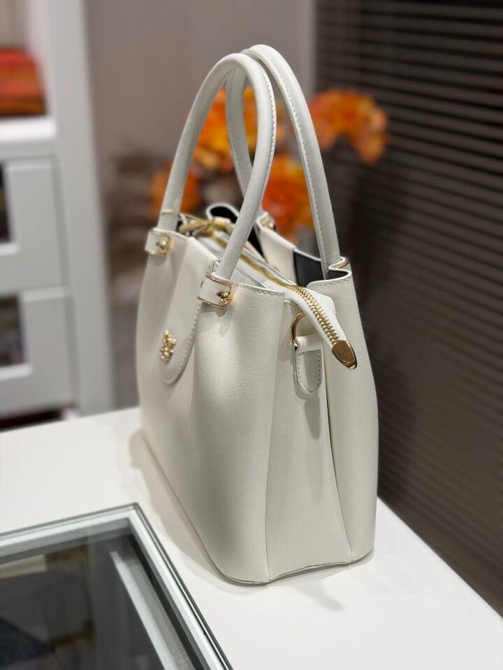 LEVİDOR DERİ ÇANTA BEYAZ