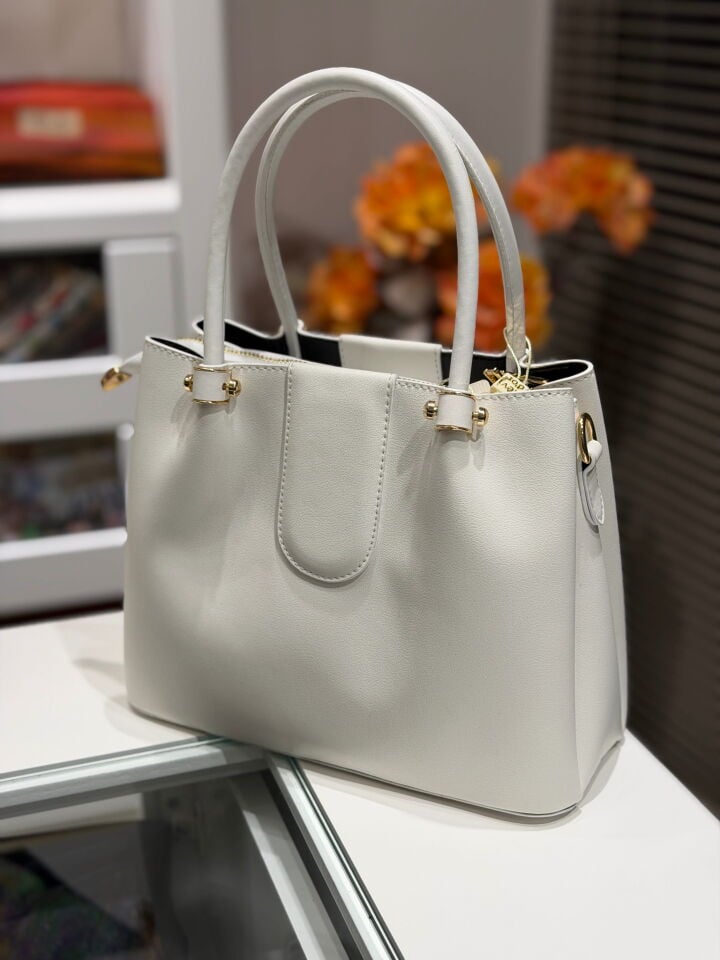 LEVİDOR DERİ ÇANTA BEYAZ