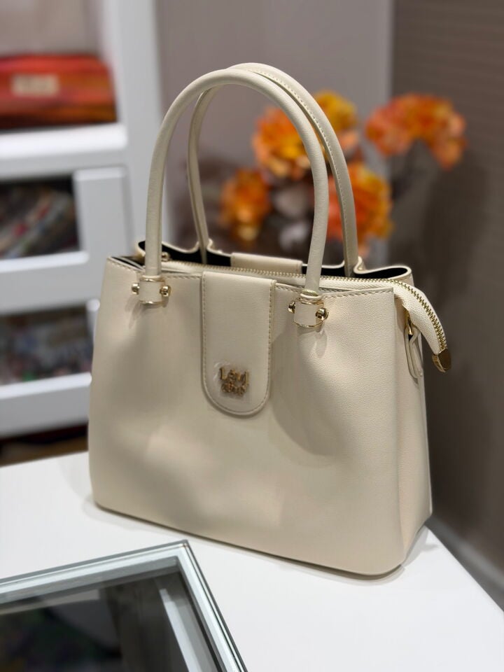 LEVİDOR DERİ ÇANTA KREM