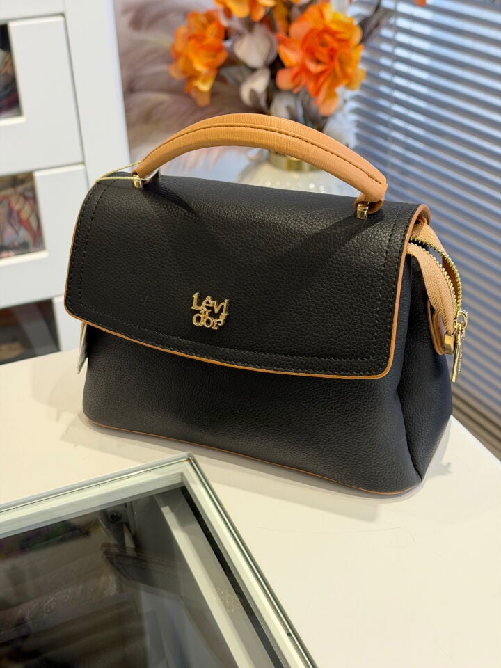 LEVİDOR İTHAL DERİ ÇANTA SİYAH