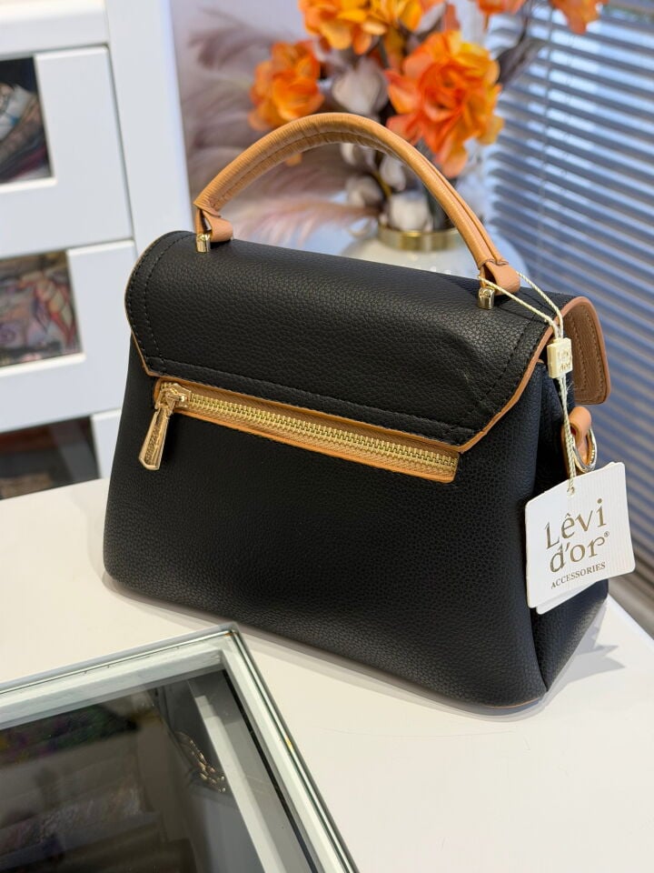 LEVİDOR İTHAL DERİ ÇANTA SİYAH