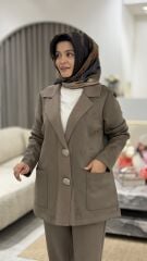 TIĞ TRİKO TRİKO YAKA SÜET TAKIM