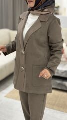 TIĞ TRİKO TRİKO YAKA SÜET TAKIM