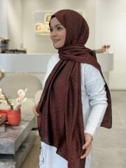 ARMANDA JAKAR ŞAL KOYU BORDO