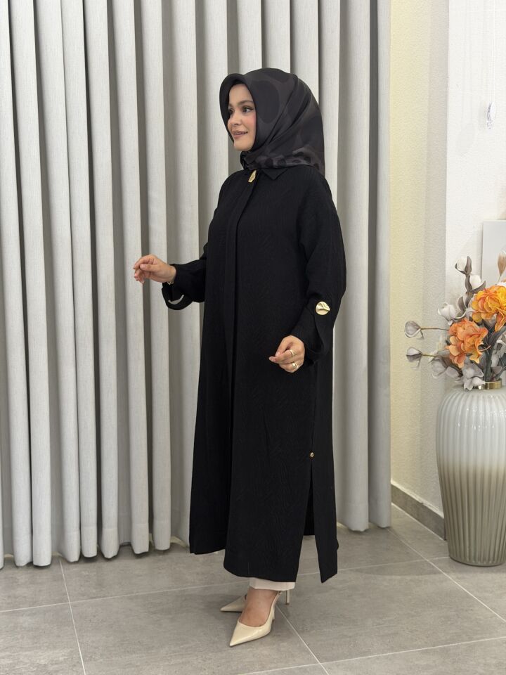 ARMİNE TREND MÜSLİN GİY-ÇIK SİYAH