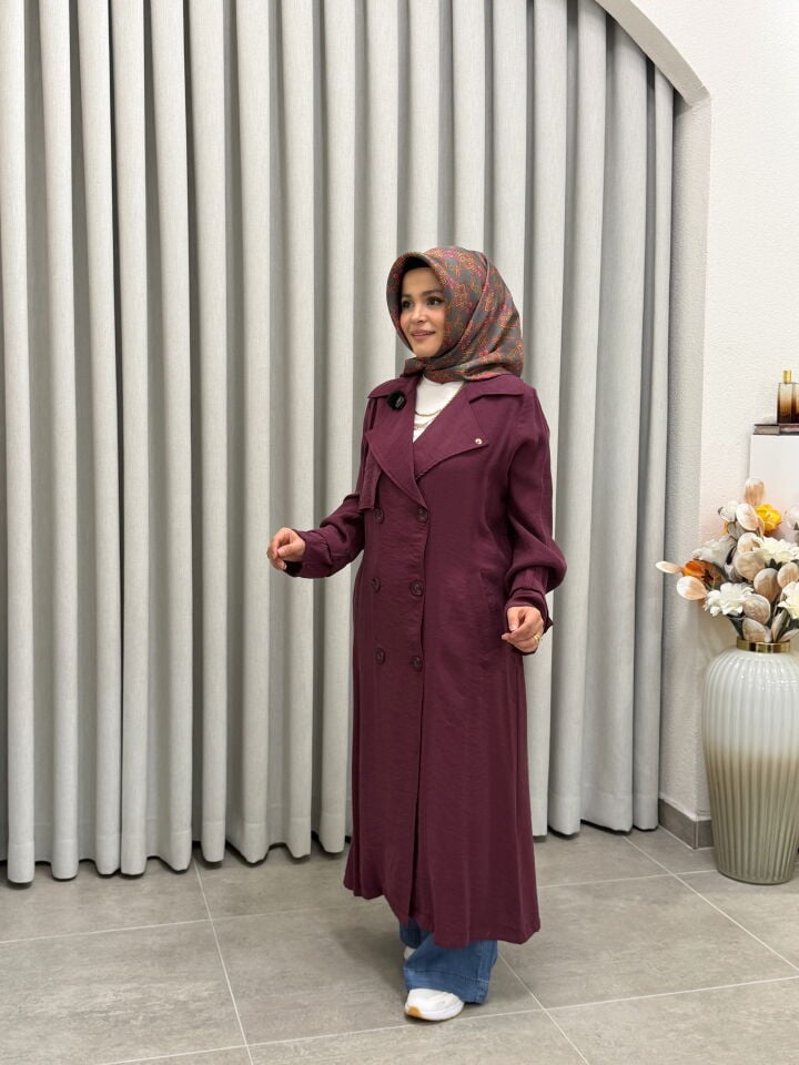 ARMİNE TREND TENCEL TRENÇKOT BORDO