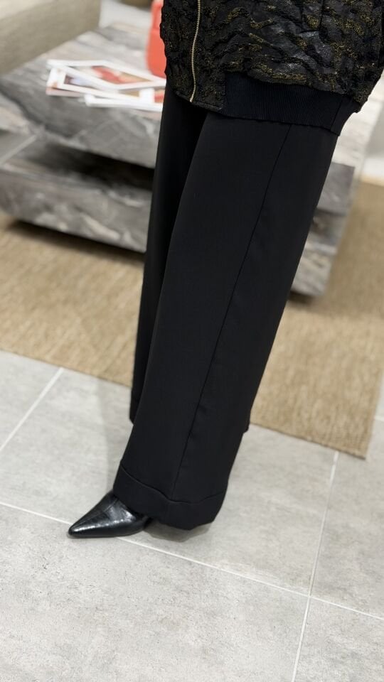 ARMİNE TREND DOUBLE KREP PANTOLON SİYAH