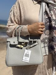 LEVİDOR İTHAL DERİ ÇANTA GRİ