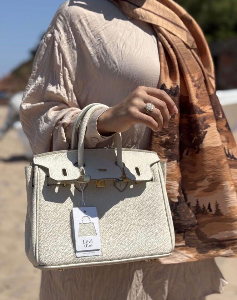 LEVİDOR İTHAL DERİ ÇANTA KREM