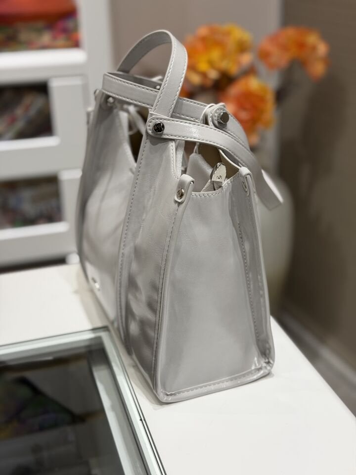 LEVİDOR İTHAL DERİ ÇANTA GRİ