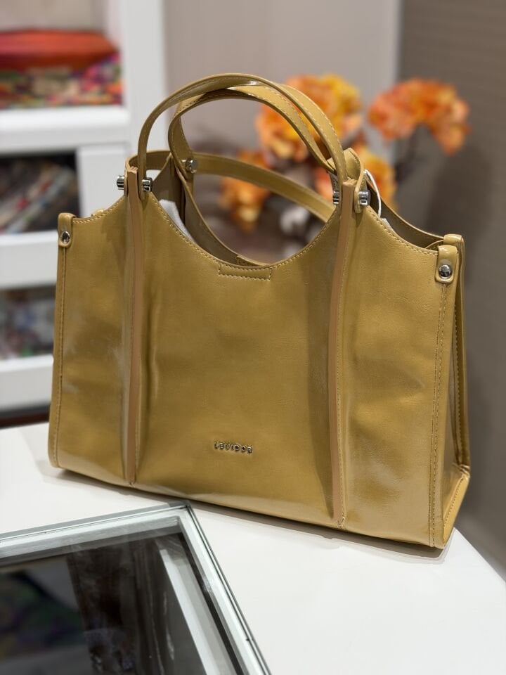 LEVİDOR İTHAL DERİ ÇANTA RUGAN KAHVE